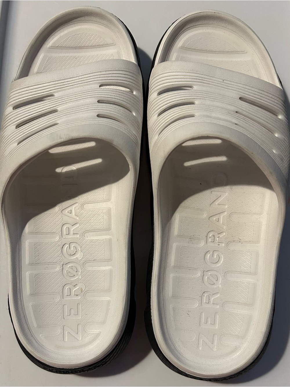 Cole Haan White Zerøgrand Slide Sandals